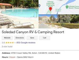 Soledad Canyon RV And Camping Resort