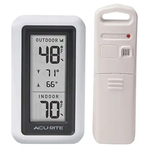 AcuRite Digital Thermometer with Indoor, Outdoor Temperature and Daily High and Lows (00424CA)