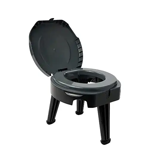 Reliance Products FOLD-to-GO Folding Portable Camping Toilet | 300 Pound Capacity | Compact & Lightweight