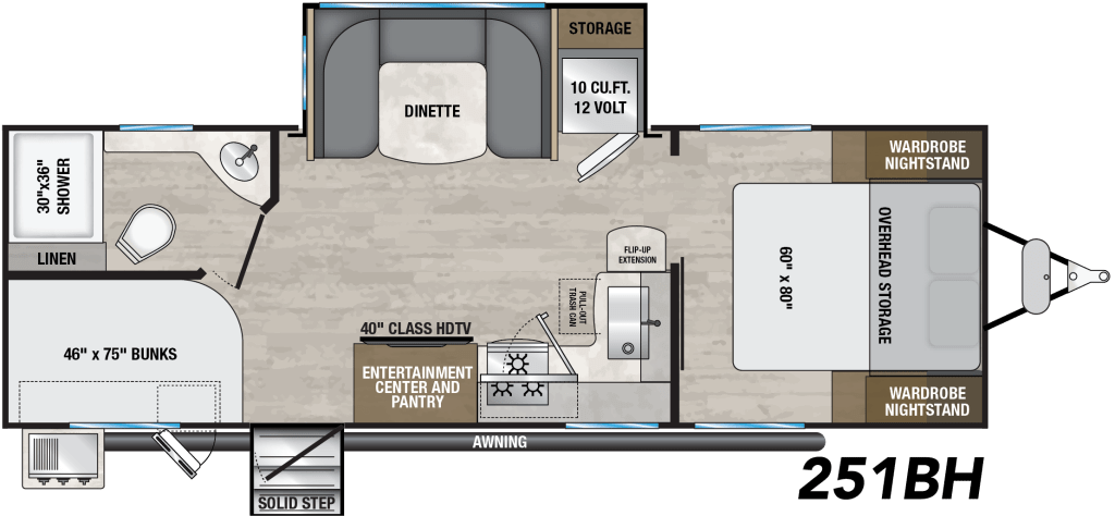 Delta 251BH Floorplan | Alliance RV