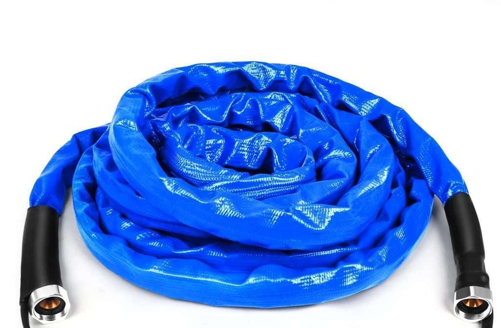 Blue heated water hose