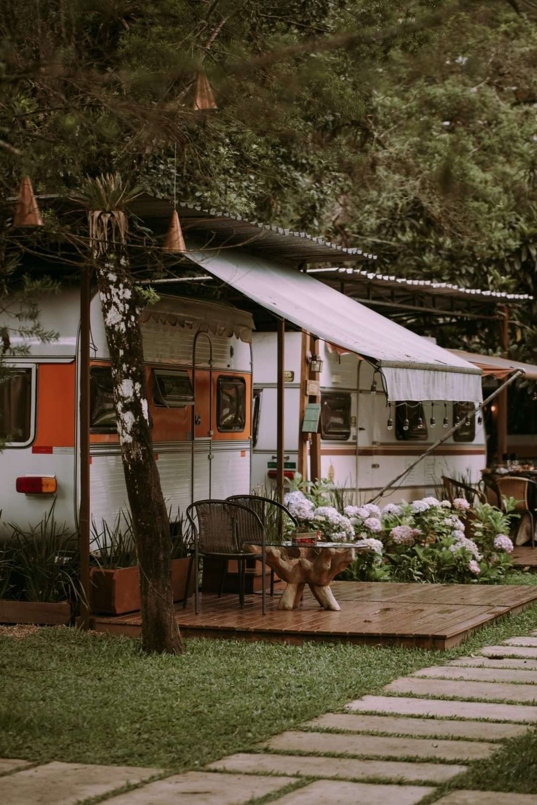 vermont caravan camping spot in nature