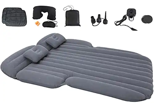 Onirii Inflatable SUV Air Mattress Bed Thickened Car Camping Air Mattress Blow Up Bed,185×130 cm Truck Bed Mattress,Portable Car Travel Mattress,Car Sleeping Mattress Bed for Universal SUV