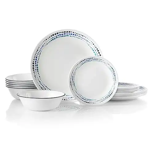 Corelle 18-Piece Ocean Blue Dinnerware Set