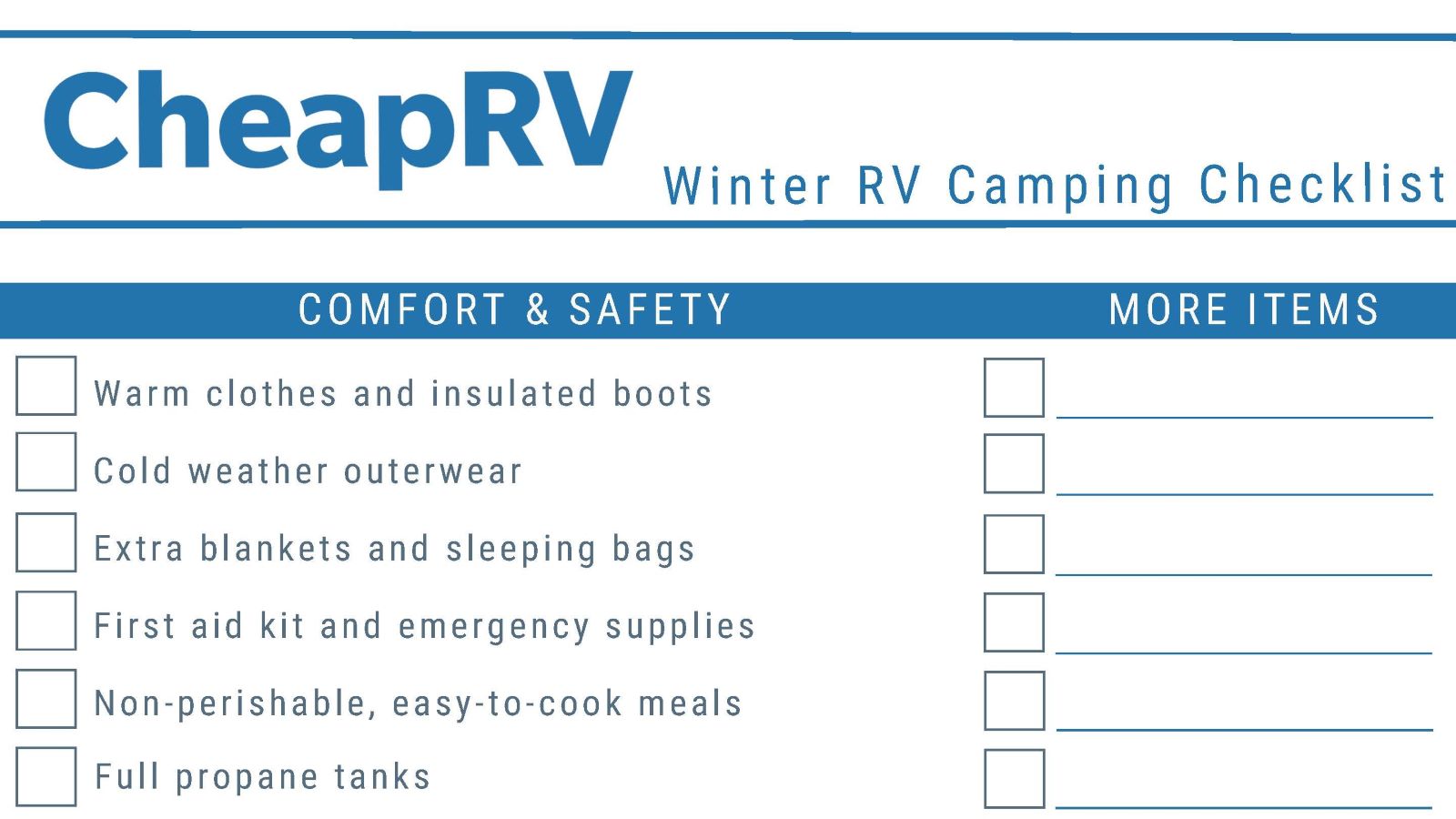 Winter RV Checklist Fillable1