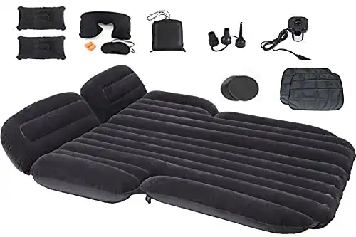 Onirii Inflatable SUV Air Mattress Bed Thickened Car Camping Air Mattress Blow Up Bed,185×130 cm Truck Bed Mattress,Portable Car Travel Mattress,Car Sleeping Mattress Bed for Universal SUV