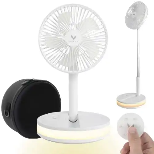 VENTY Wireless Battery Operated Portable Fan With Ambient Lighting