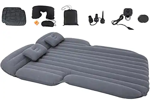 Onirii Inflatable SUV Air Mattress Bed Thickened Car Camping Air Mattress Blow Up Bed,185 130 cm Truck Bed Mattress,Portable Car Travel Mattress,Car Sleeping Mattress Bed for Universal SUV