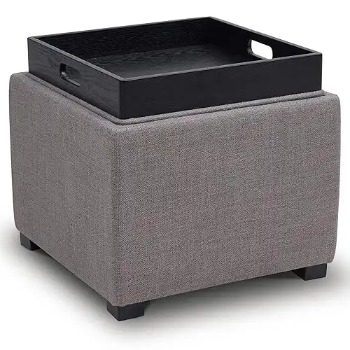 CHITA Storage Ottoman Cube with Tray