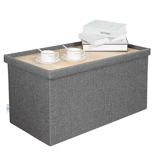 B FSOBEIIALEO Storage Ottoman with Tray