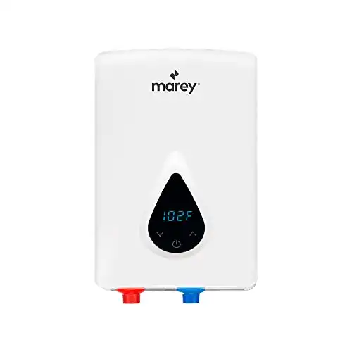 Marey ECO150 220V/240V-14.6kW Tankless Water Heater with Smart Technology, Small, White