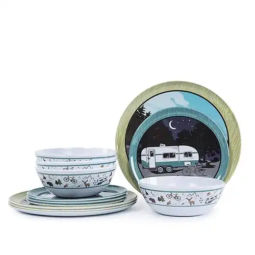 Marjoy 12-Piece Melamine Dinnerware Set