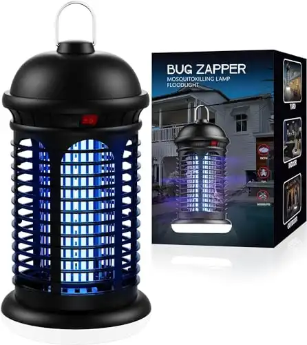 Jawlark Outdoor Bug Zapper, 4200V Electric Mosquito Killer, IPX6 Waterproof, Plug-In with LED Light & 5ft Cord