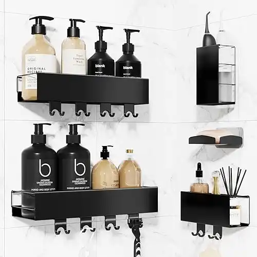 LUXEAR Adhesive Shower Caddy, No Drilling Shower Storage