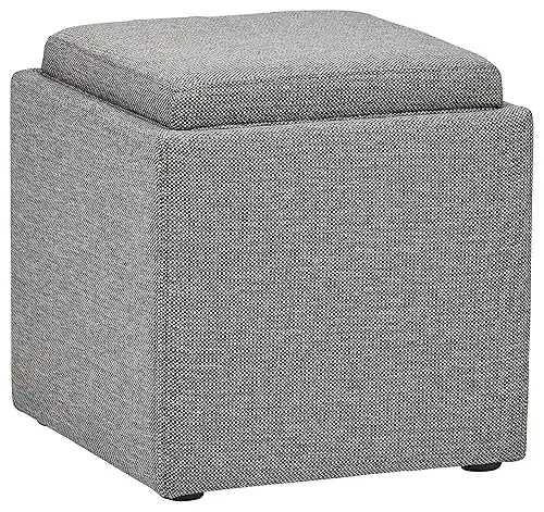 Amazon Brand Rivet Ross Modern Tweed Lift-Top Storage Ottoman