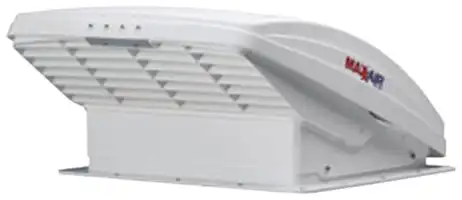 Maxxair 00-05100K MaxxFan Ventillation Fan with White Lid and Manual Opening Keypad Control